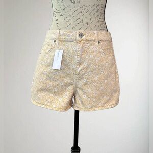 NWT American Eagle Yellow Floral Jean Shorts